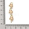 Brass Pave Cubic Zirconia Flower Connector Charms CU-E002-07G-06-3