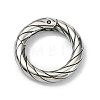 Tibetan Style 316 Surgical Stainless Steel Spring Gate Rings STAS-E191-03AS-02-1