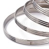 7Pcs Women's Simple Fashion Textured 304 Stainless Steel Stackable Bangles BJEW-O182-03P-3