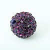 Grade A Pave Disco Ball Round Beads X-RB-H258-10MM-204-1