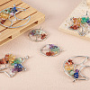 Fashewelry 6Pcs 3 Styles 7 Chakra Natural Mixed Gemstone Chip Bigs Pendants FIND-FW0001-36-28