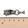 Brass Micro Pave Cubic Zirconia Fold Over Clasps KK-L223-003B-3