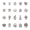 Kissitty 40Pcs 20 Style Zinc Alloy European Beads FIND-KS0001-20-2