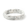 Square Synthetic Howlite Beads Stretch Bracelets for Women Men BJEW-C097-06V-4