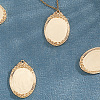 4Pcs Brass Pendant Cabochon Settings KK-BBC0020-14-7