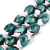 Handmade Gold Sand Lampwork Beads Strands LAMP-Q041-09C-1