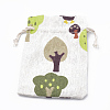 Polycotton(Polyester Cotton) Packing Pouches Drawstring Bags ABAG-T006-A05-3