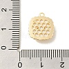 Brass Micro Pave Clear Cubic Zirconia Charms KK-Z073-26G-3