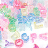 52Pcs 26 Styles UV Plating Transparent Acrylic European Beads OACR-TA0004-82-3