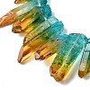 Two Tone Natural Quartz Crystal Beads Strands G-Z131-K01-05-4