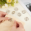 40Pcs 1-Hole Alloy Shank Buttons BUTT-MA0001-18P-4