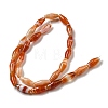 Natural Red Striped Agate/Banded Agate Beads Strands G-A223-A05-01-3