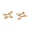 201 Stainless Steel Tiny Cross Charms STAS-C017-14G-2