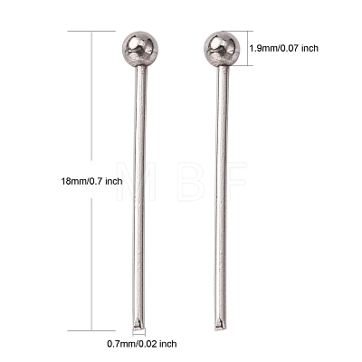 304 Stainless Steel Ball Head pins STAS-N017-02-18mm-1