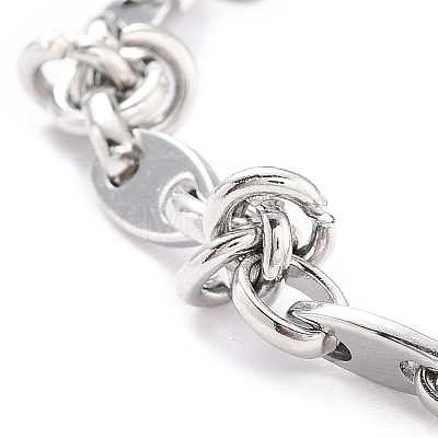 304 Stainless Steel Link Chain Bracelet for Men Women BJEW-Z011-21P-1