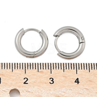 Tarnish Resistant 304 Stainless Steel Huggie Hoop Earrings X-EJEW-F111B-13mm-P-1