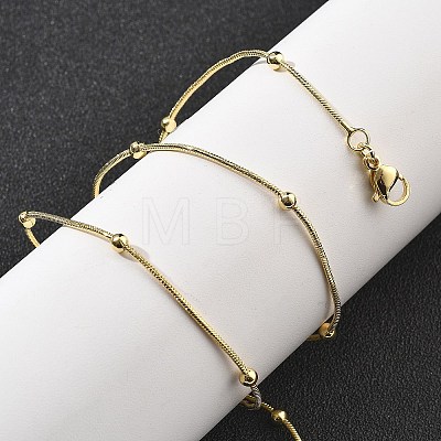 Brass Satellite Chains Necklaces for Women NJEW-D302-16G-1