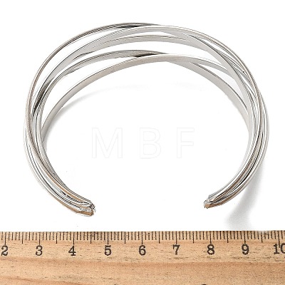 Electrophoresis Iron Cuff Bangles BJEW-M057-07P-1