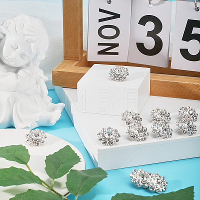 16Pcs 1-Hole Alloy Shank Buttons BUTT-GF0001-27-1