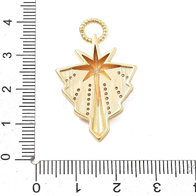 Brass Micro Pave Cubic Zirconia Pendants KK-L209-095G-1