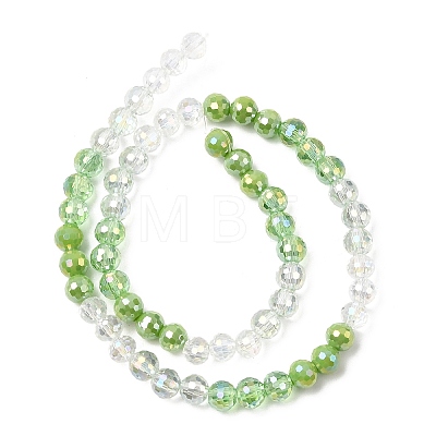 Electroplate Glass Beads Strands EGLA-D300-06-6mm-24-1
