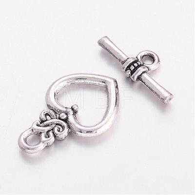 Alloy Toggle Clasps EA9137Y-NF-1
