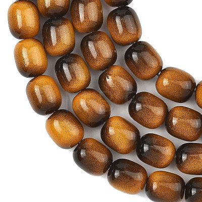 Dyed Imitation Tiger Eye Glass Beads Strands GLAA-H040-02E-1