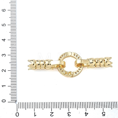 Ring Brass Micro Pave Clear Cubic Zirconia Fold Over Clasps KK-Z143-12G-1