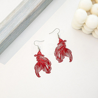 Baking Paint Iron Dangle Earrings WGA271E-03-1