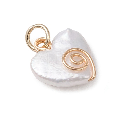 Natural Keshi Pearl Heart Charms PALLOY-JF04809-01-1