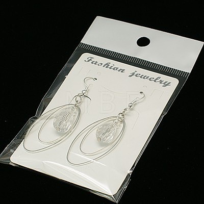 Trendy Glass Teardrop Dangle Earrings EJEW-JE00529-01-1