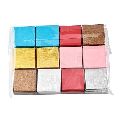 12Pcs 6 Colors Cardboard Jewelry Boxes CBOX-FS0001-10-1