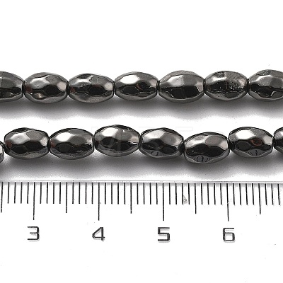 Synthetic Magnetic Hematite Beads Strands G-P518-07-1