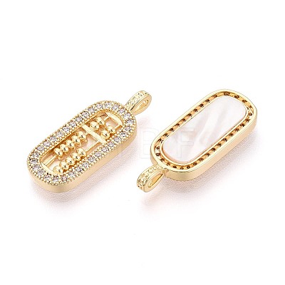Natural White Shell Pendants KK-N287-31G-1
