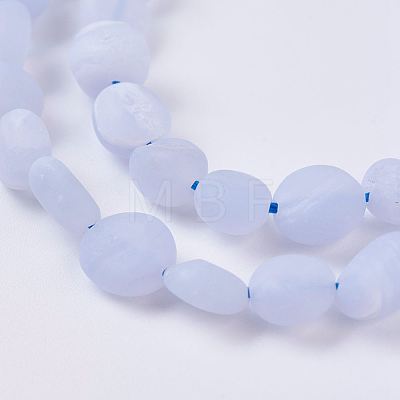 Natural Blue Lace Agate Beads Strands G-J374-10-1