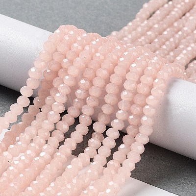 Baking Painted Imitation Jade Glass Bead Strands DGLA-A034-J4MM-A14-1