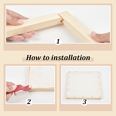 24Pcs Wooden Stretcher Bar for Needlework TOOL-WH0059-087-1