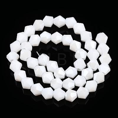 Opaque Solid Color Electroplate Glass Beads Strands LS-EGLA-A039-P6mm-A15-1