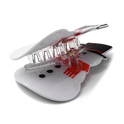 Christmas Claw Plastic Claw Hair Clips PHAR-K006-01G-1