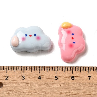 Opaque Resin Decoden Cabochons RESI-Z021-02-1
