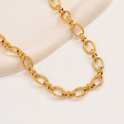 Stainless Steel Oval Link Chain Necklacces MF4965-1-1
