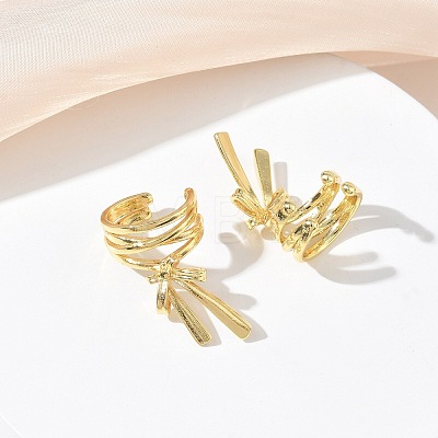 Brass Cuff Earrings for Women EJEW-A167-26G-1