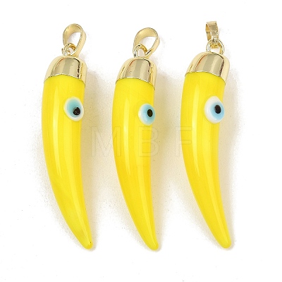Handmade Evil Eye Lampwork Pendants LAMP-F031-01G-07-1