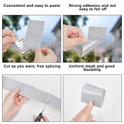 SUPERFINDINGS 3 Roll 3 Color Polyurethane(PU) Window Screen Repair Stickers TOOL-FH0001-27-1