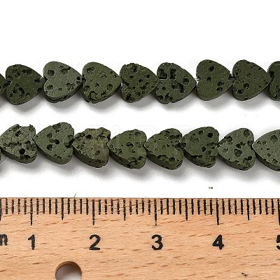 Synthetic Lava Rock Dyed Beads Strands G-R010-01D-1