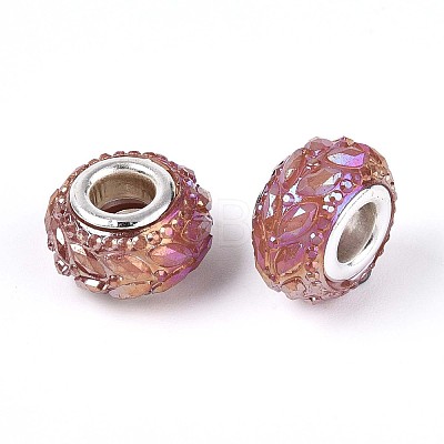 Opaque Resin European Beads RESI-T057-29G-1