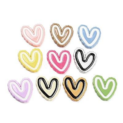 Opaque Resin Cabochons RESI-D003-12-1