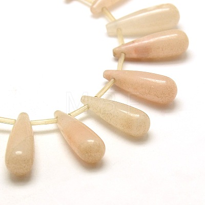 Teardrop Natural Gemstone Beads Strands G-P063-131-1