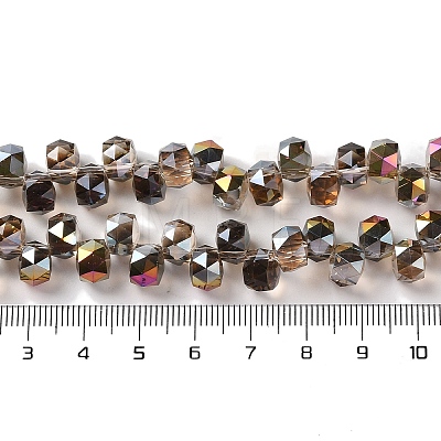 Half Golden Plated Electroplate Beads Strands EGLA-H104-09A-HP02-1