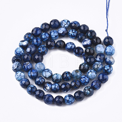 Natural Crackle Agate Beads Strands X-G-T119-01A-01-1